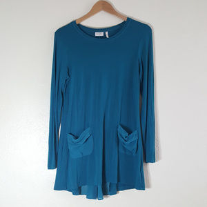 3 for $18 LOGO Blue Women's Tunic Blouse Top